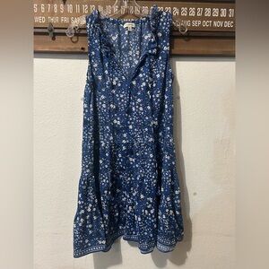 Max Studio Sleeveless Blue Floral Dress Small (1505)